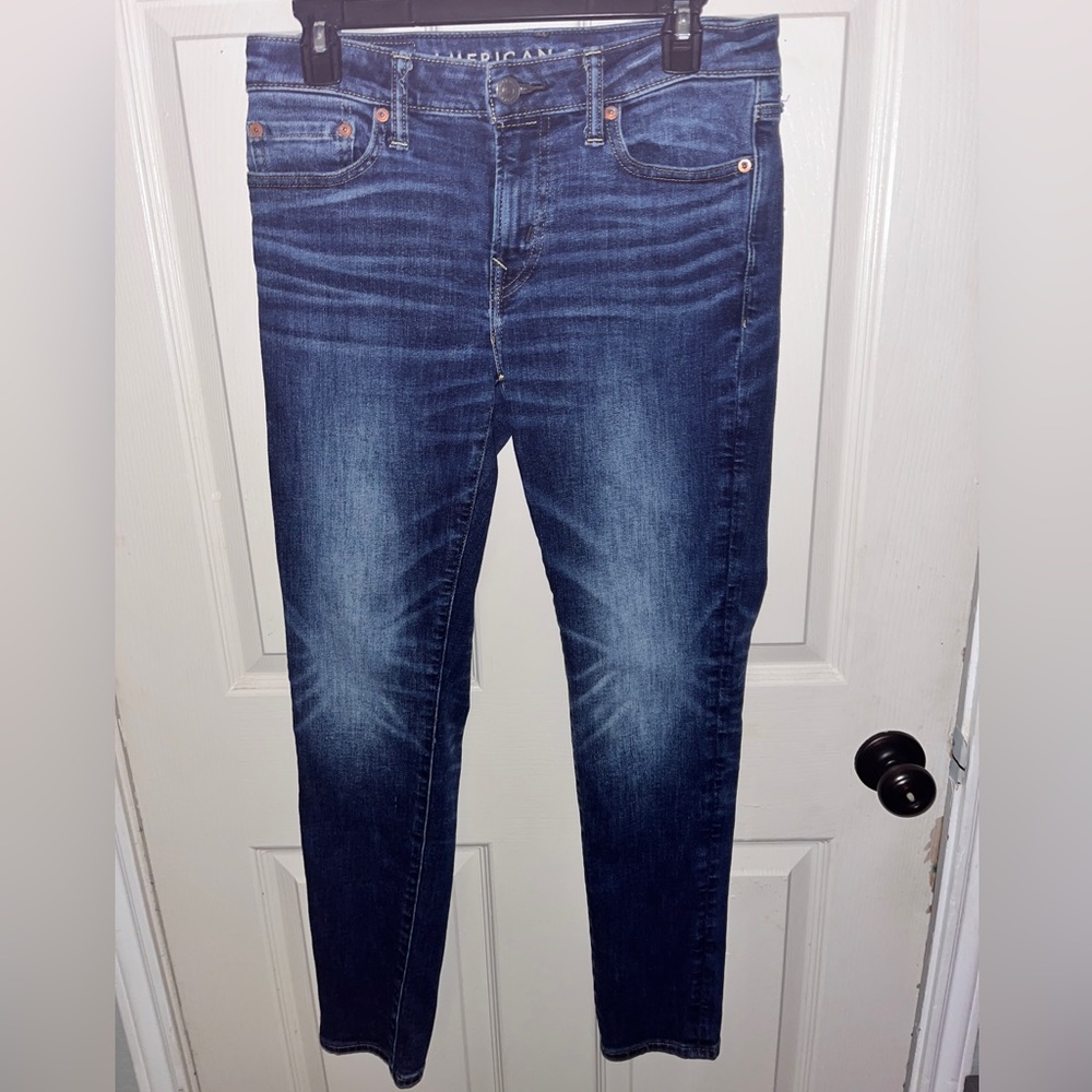 American Eagle dark wash skinny jeans 30x30